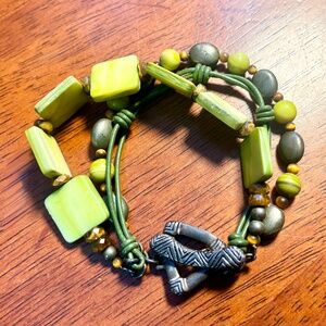 Silpada Green Mother of pearl bracelet